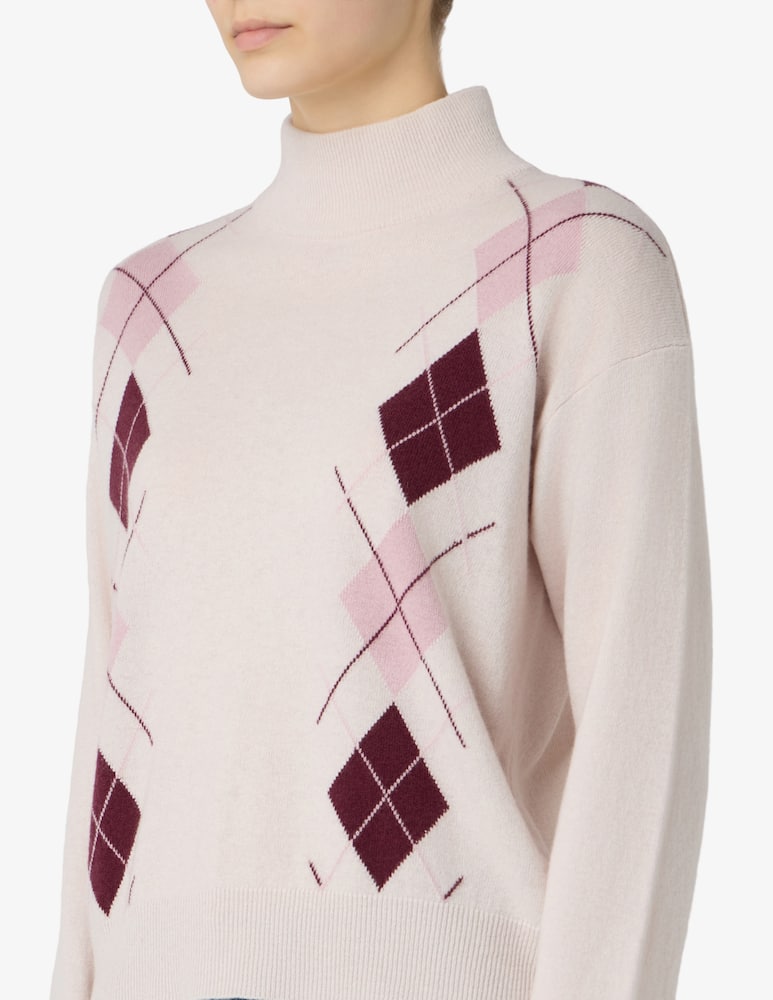 Elizabeth Ascot Argyle turtle neck sweater - picture 4 Elizabeth Ascot Argyle turtle neck sweater - picture 4