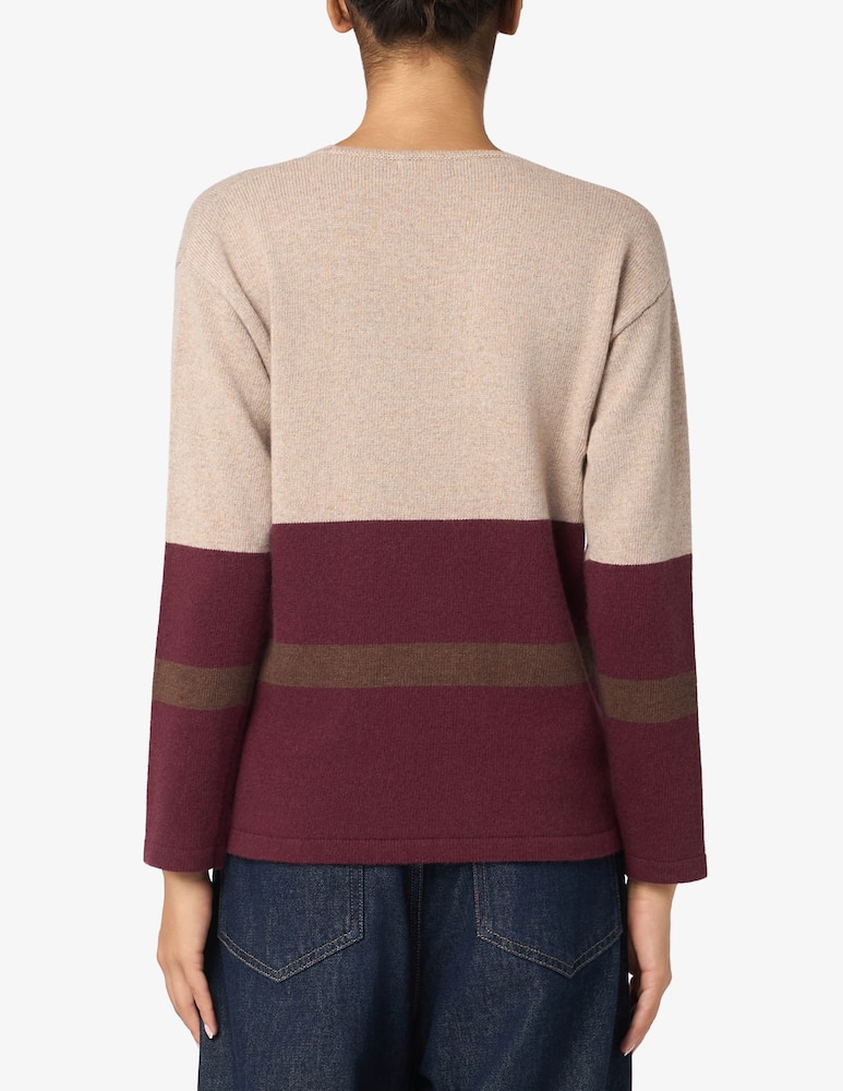 Elizabeth Ascot Maglione a righe tricolore - immagine 3 Elizabeth Ascot Maglione a righe tricolore - immagine 3