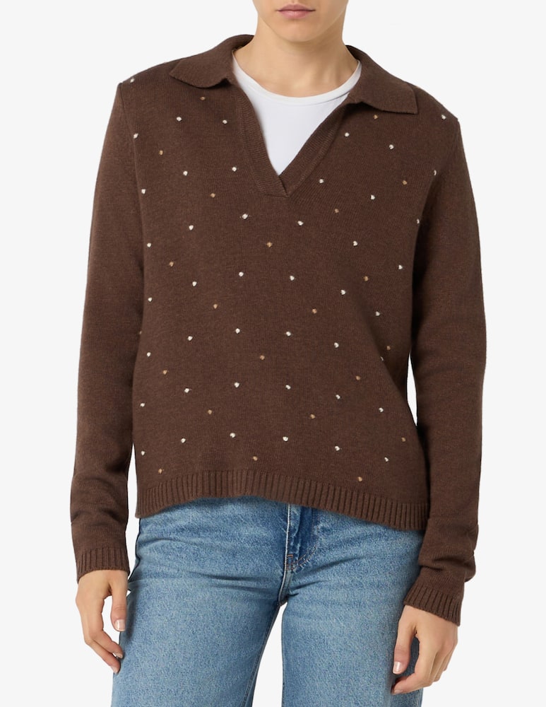 rinascente Elizabeth Ascot Polo collar knitted jumper