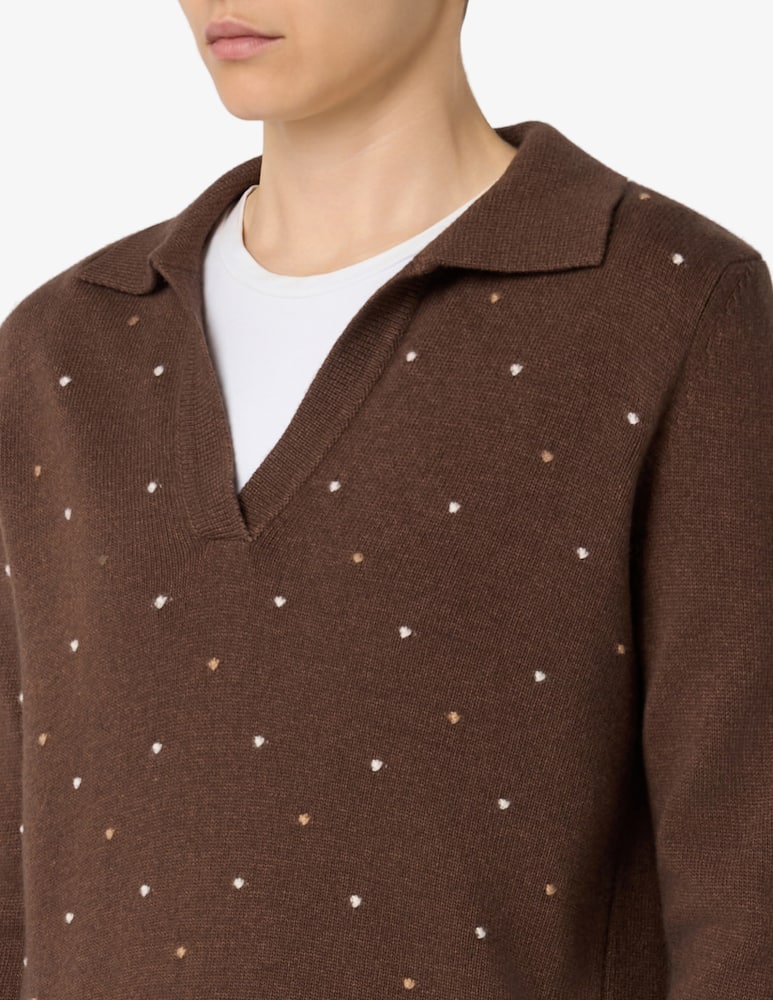 rinascente Elizabeth Ascot Polo collar knitted jumper