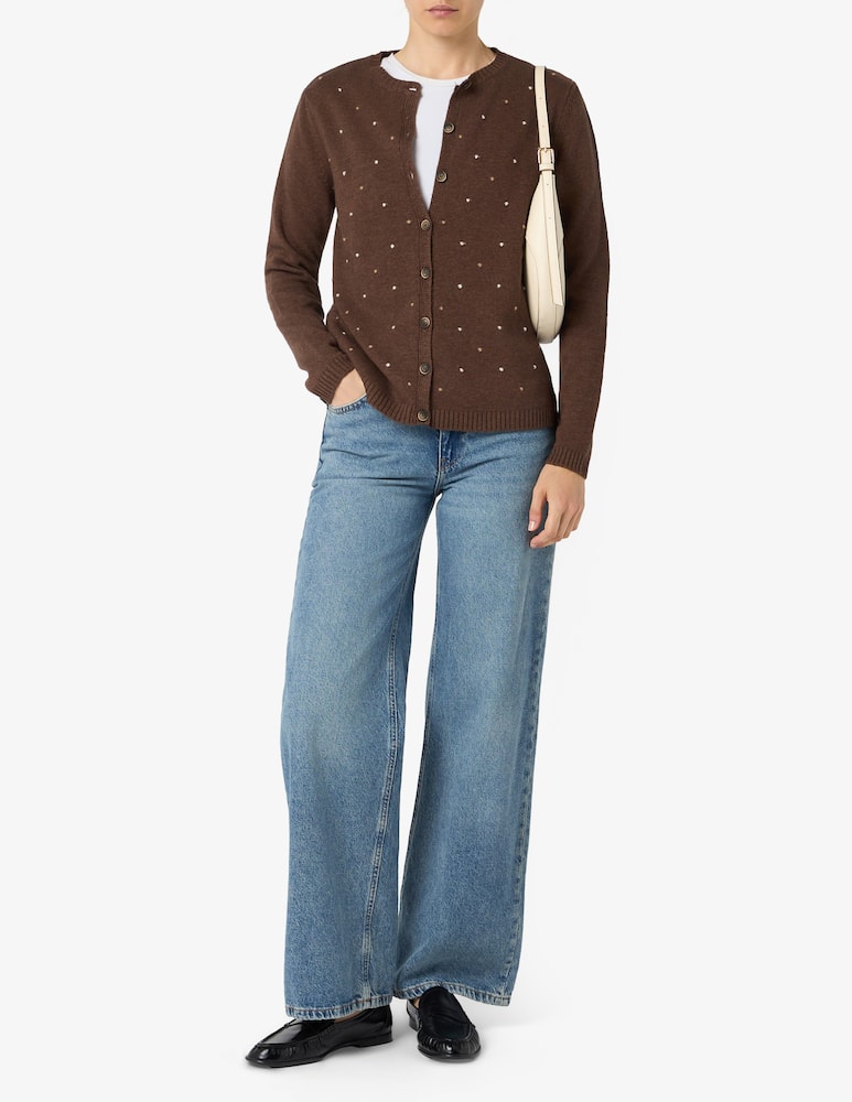 rinascente Elizabeth Ascot Cardigan con cuori