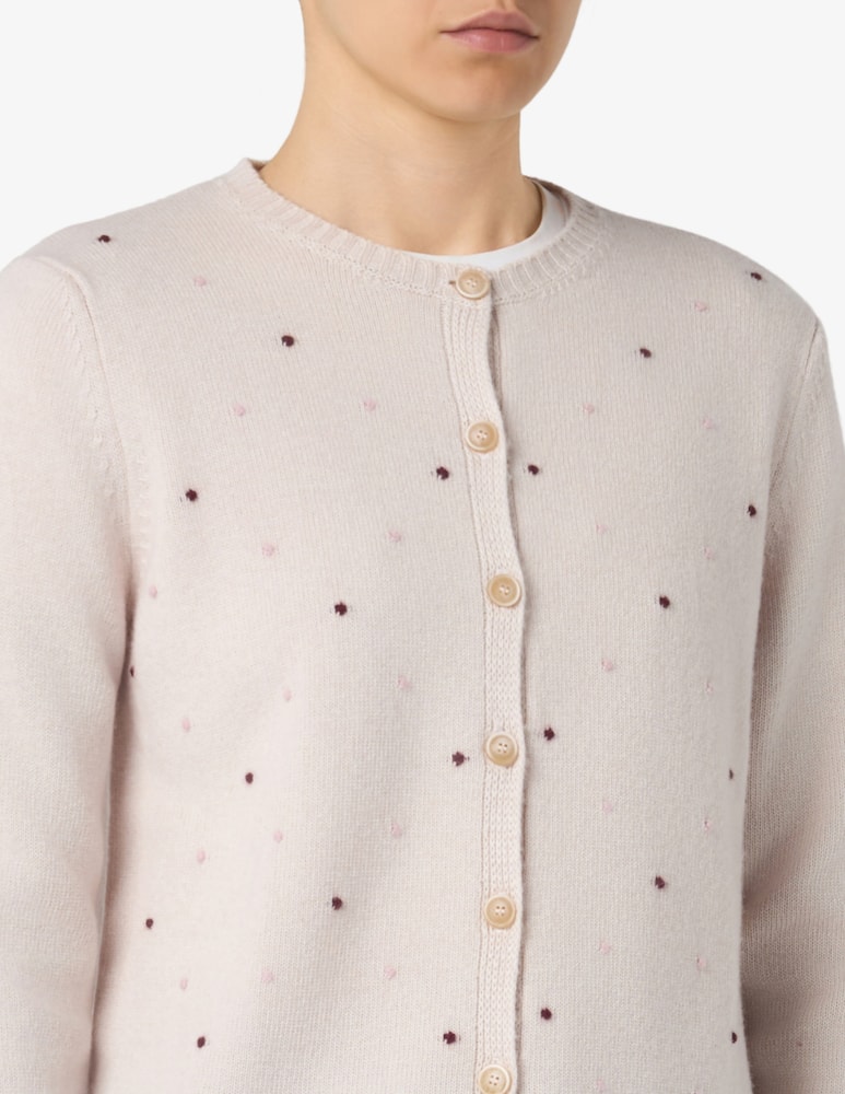 rinascente Elizabeth Ascot Cardigan con cuori