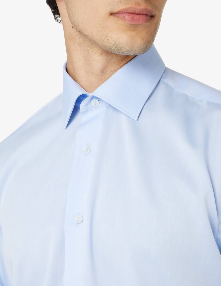 rinascente Sartoria Italiana Twill no stiro stripes modern shirt - Light blue