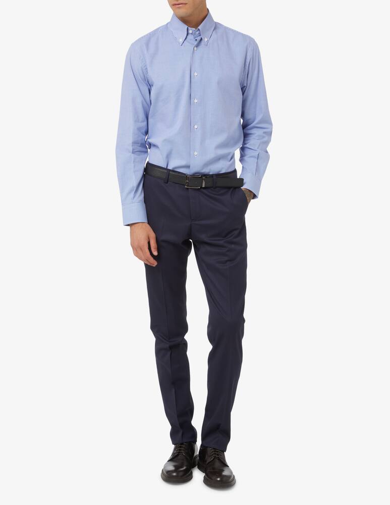 rinascente Sartoria Italiana Striped base oxford vichy shirt - Blue