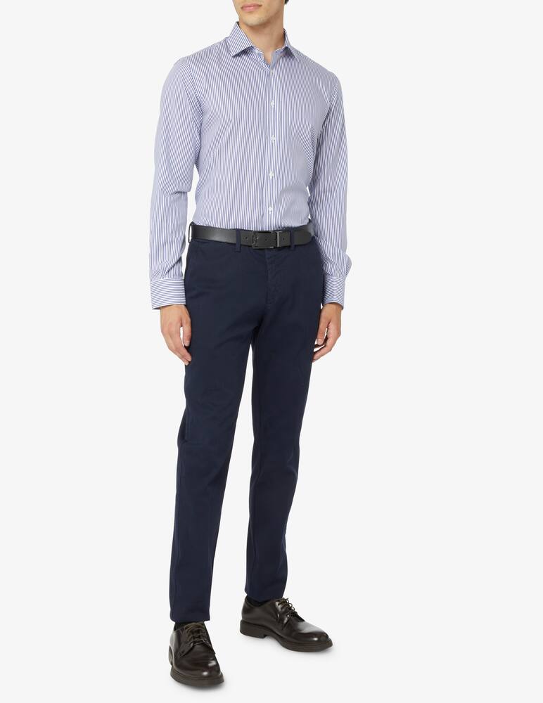 Sartoria Italiana Micro stripe regular shirt - Light blue - picture 2