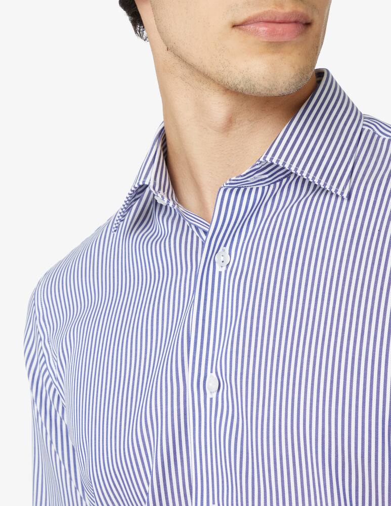 Sartoria Italiana Micro stripe regular shirt - Light blue - picture 4