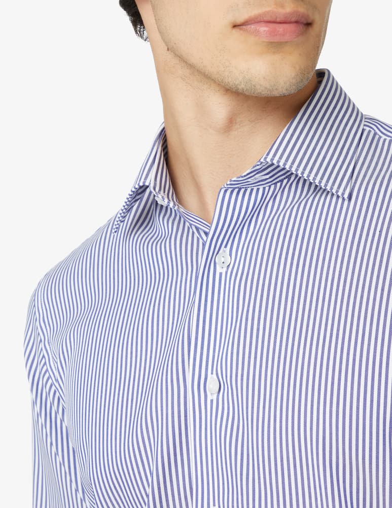 rinascente Sartoria Italiana Micro stripe regular shirt - Light blue