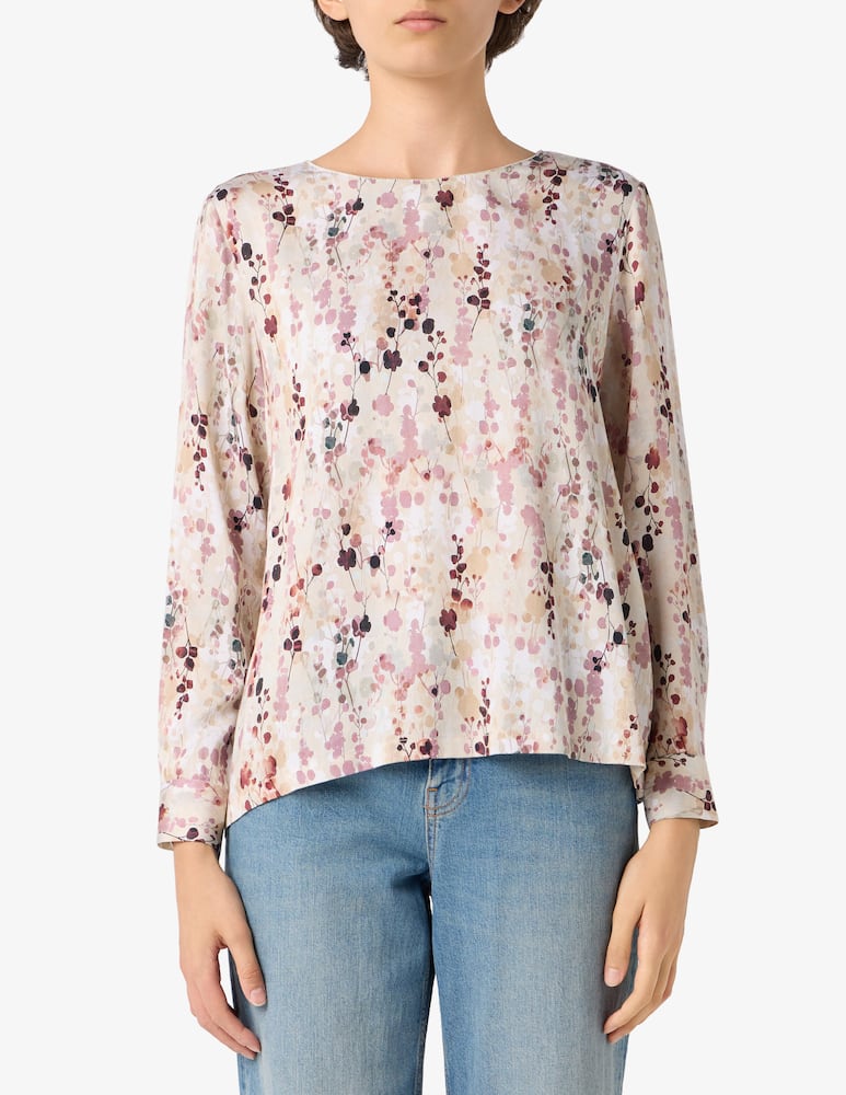 rinascente Elizabeth Ascot Blusa floreale scollo barca