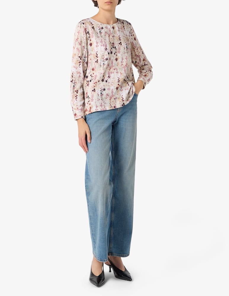 rinascente Elizabeth Ascot Blusa floreale scollo barca
