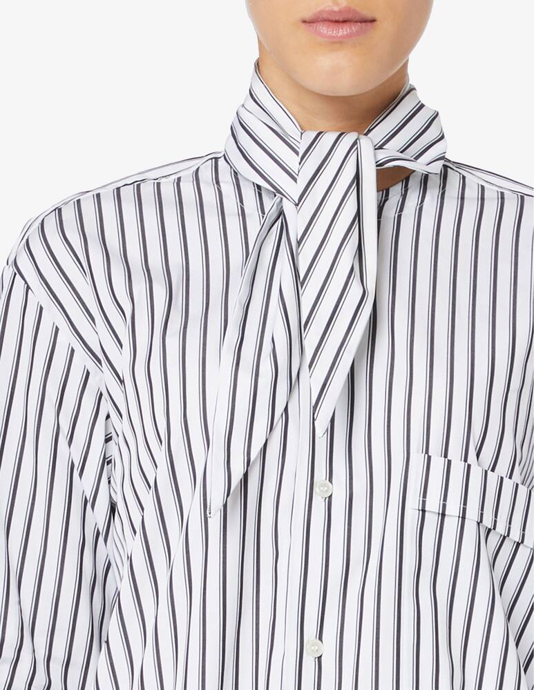 Plan C Camicia rigata con foulard - immagine 4 Plan C Camicia rigata con foulard - immagine 4