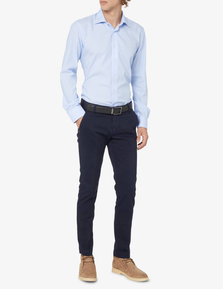 rinascente Sartoria Italiana Modern no stiro micro stripes shirt - Light blue