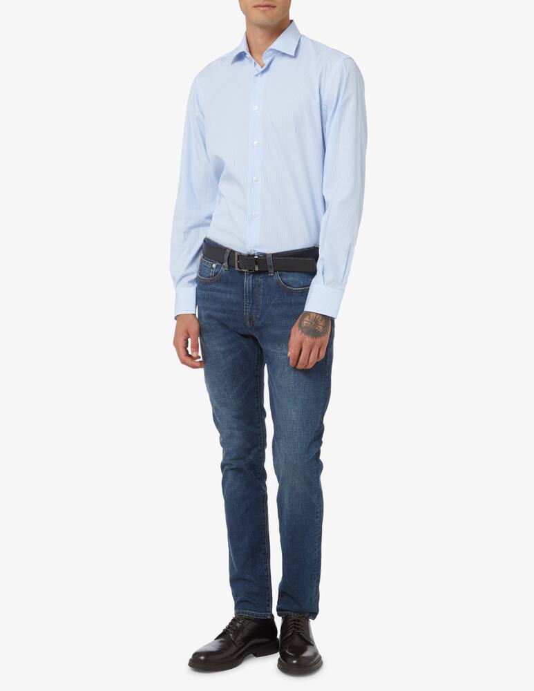 rinascente Sartoria Italiana Camicia regular bastoncino - Azzurro