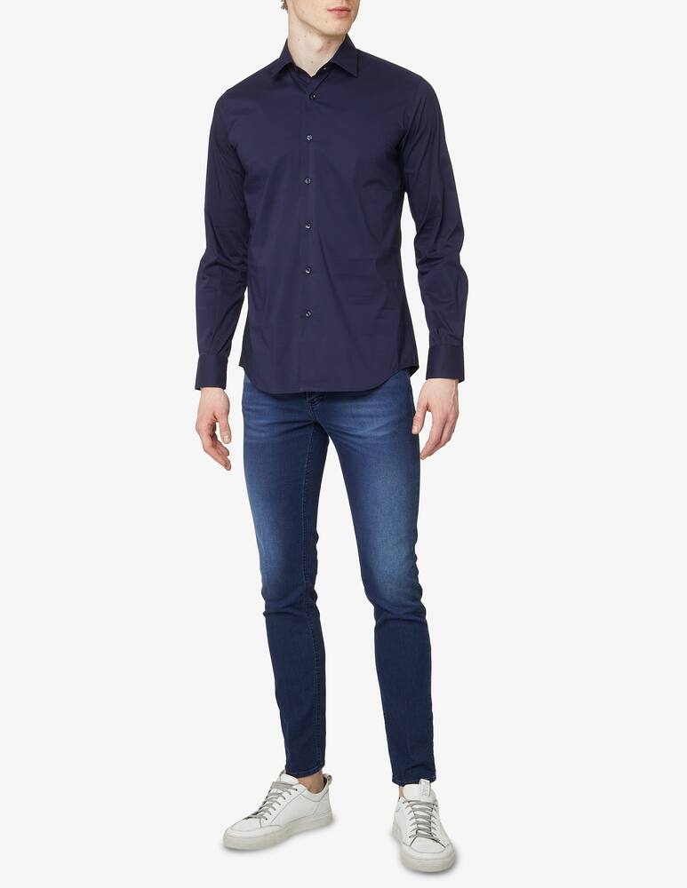 rinascente Sartoria Italiana Camicia popeline stretch  - Blu