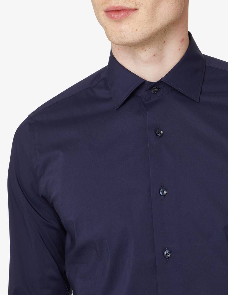 Sartoria Italiana Camicia popeline stretch - Blu - immagine 4 Sartoria Italiana Camicia popeline stretch - Blu - immagine 4