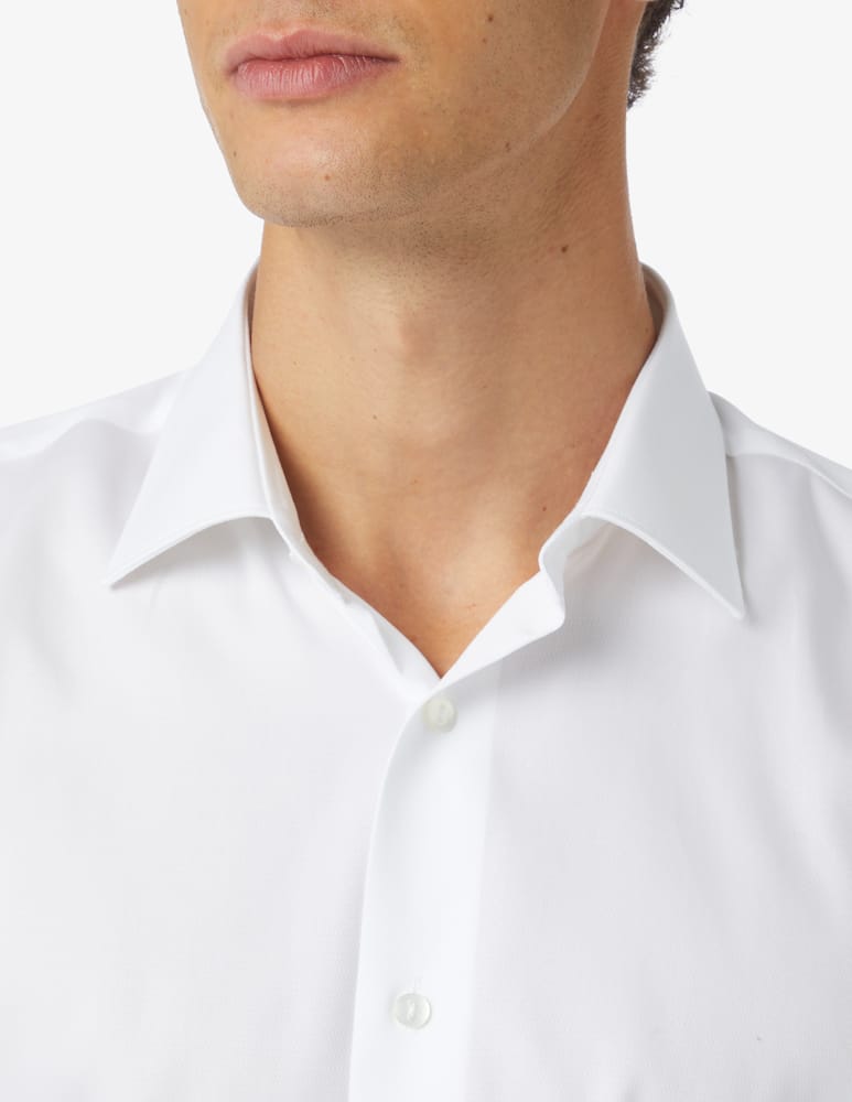 rinascente Sartoria Italiana Camicia modern no stiro micro rombino - Bianco