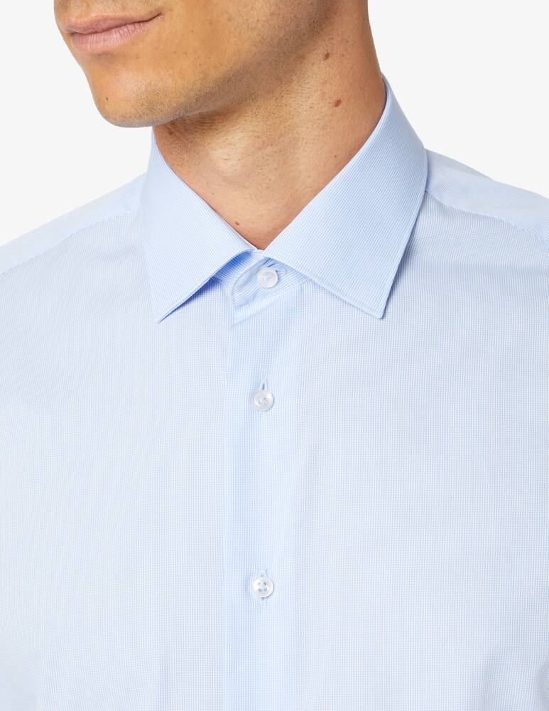rinascente Sartoria Italiana Vichy regular shirt - Light blue