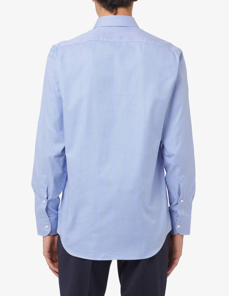 rinascente Sartoria Italiana Camicia pied de poule regular  - Blu