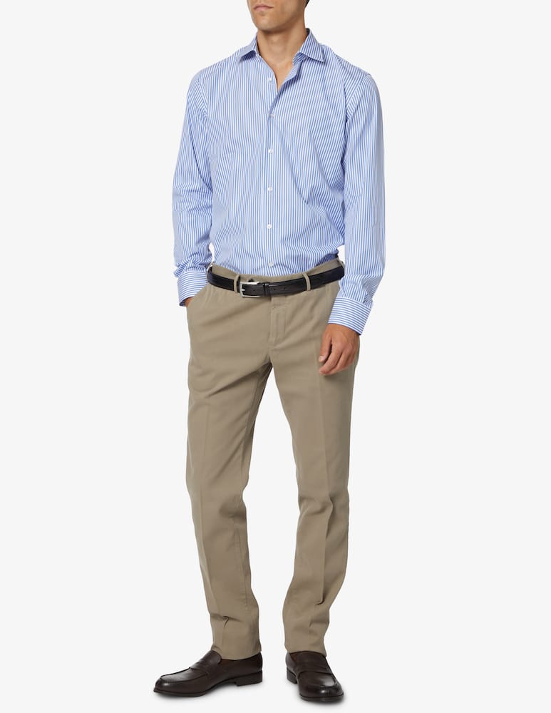 Sartoria Italiana Large stripes modern shirt - Blue - picture 2 Sartoria Italiana Large stripes modern shirt - Blue - picture 2