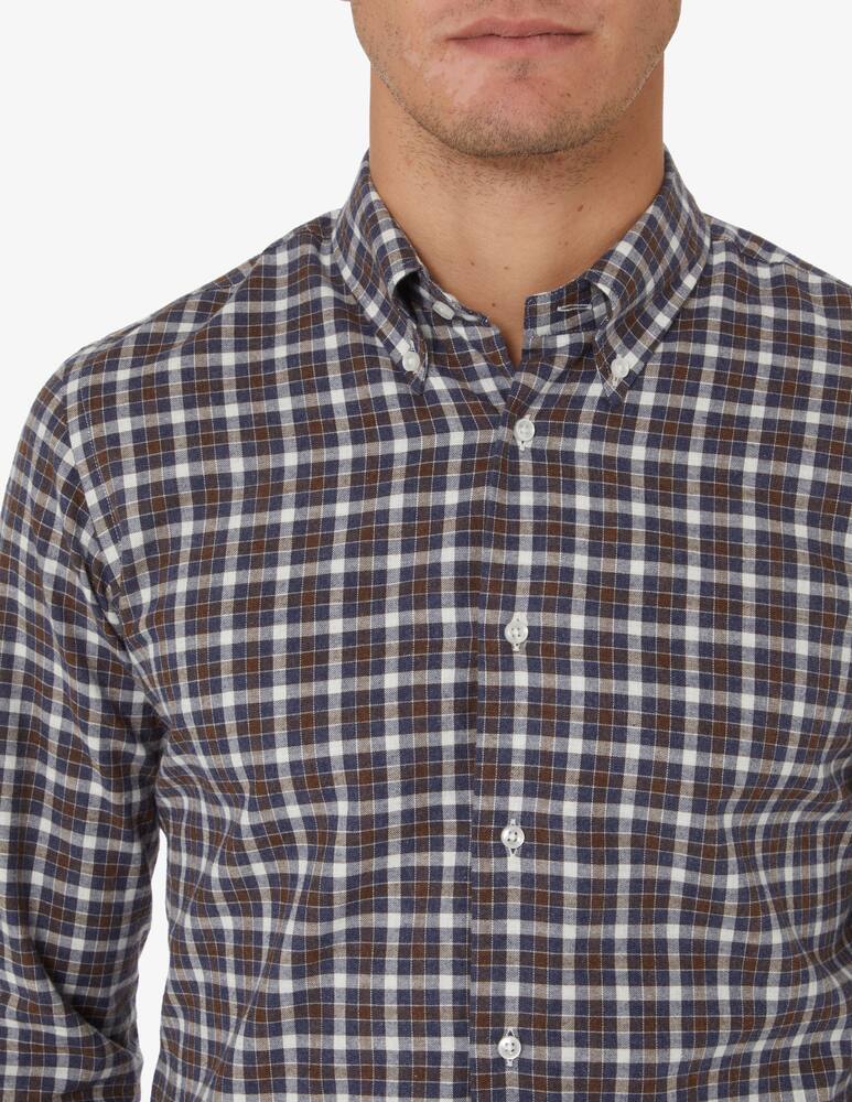 rinascente Sartoria Italiana Camicia a quadri in flanella  - Nero