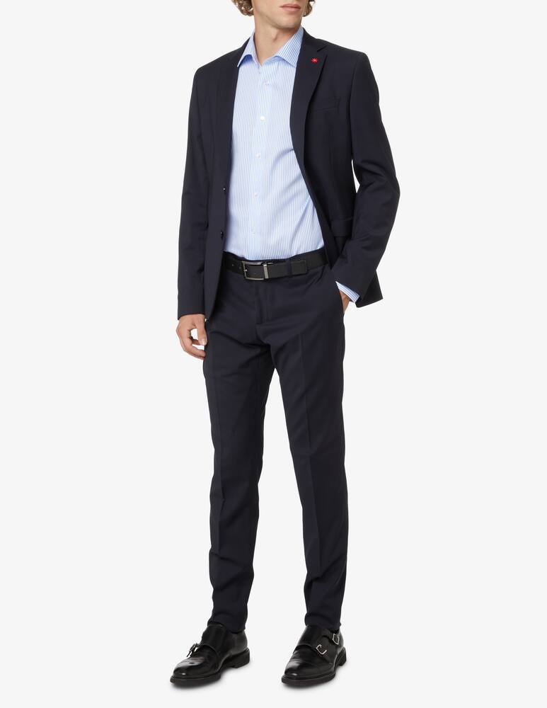 Sartoria Italiana Twill striped modern shirt - Light blue - picture 2 Sartoria Italiana Twill striped modern shirt - Light blue - picture 2