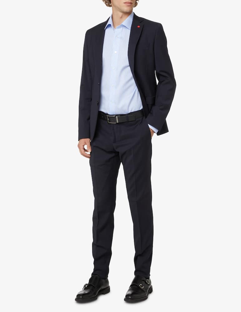 rinascente Sartoria Italiana Twill striped modern shirt - Light blue