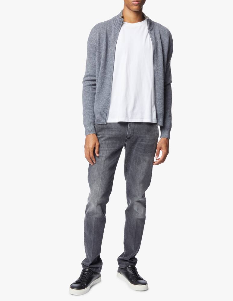 rinascente Pure Cashmere Cardigan zip in cashmere con toppe