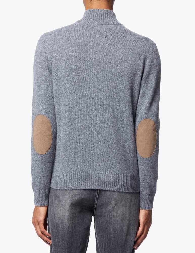 rinascente Pure Cashmere Cardigan zip in cashmere con toppe