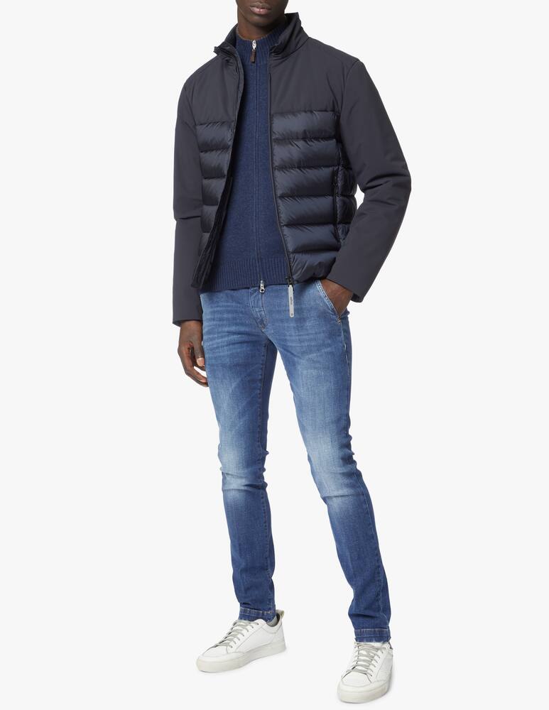 Pure Cashmere Cardigan zip in cashmere con toppe - immagine 2 Pure Cashmere Cardigan zip in cashmere con toppe - immagine 2