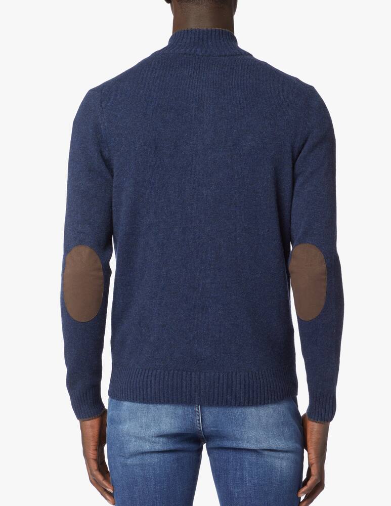 Pure Cashmere Cardigan zip in cashmere con toppe - immagine 3 Pure Cashmere Cardigan zip in cashmere con toppe - immagine 3