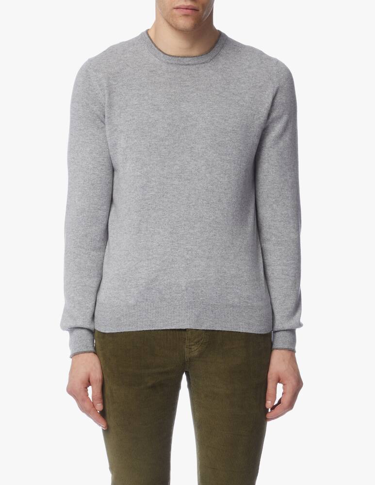 rinascente Pure Cashmere Maglia girocollo in cashmere con toppe