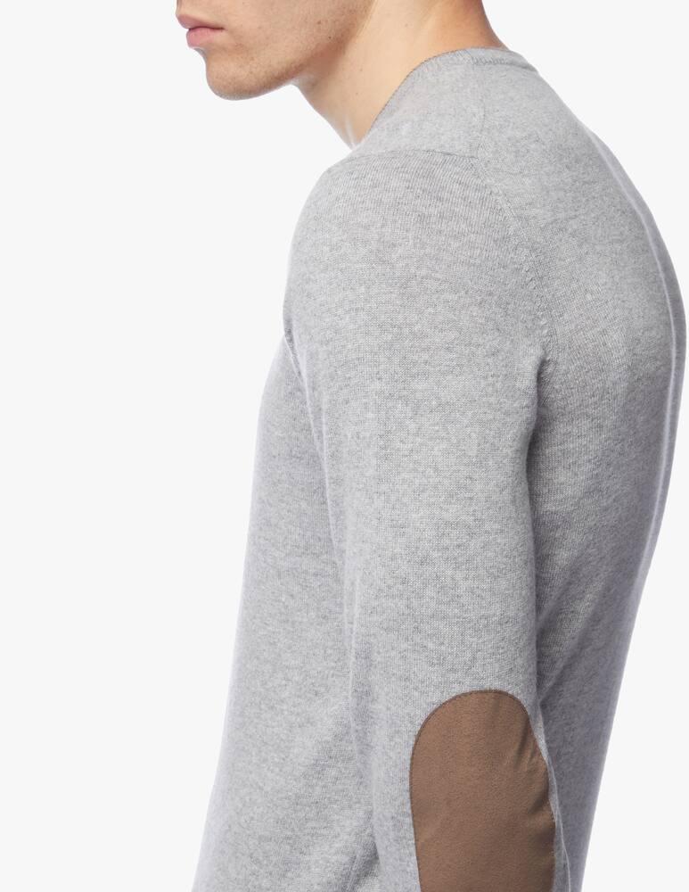 rinascente Pure Cashmere Maglia girocollo in cashmere con toppe