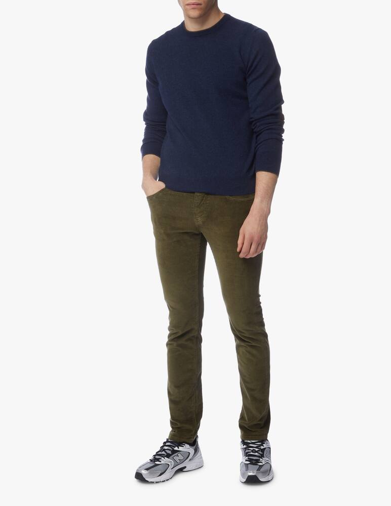 rinascente Pure Cashmere Maglia girocollo in cashmere con toppe