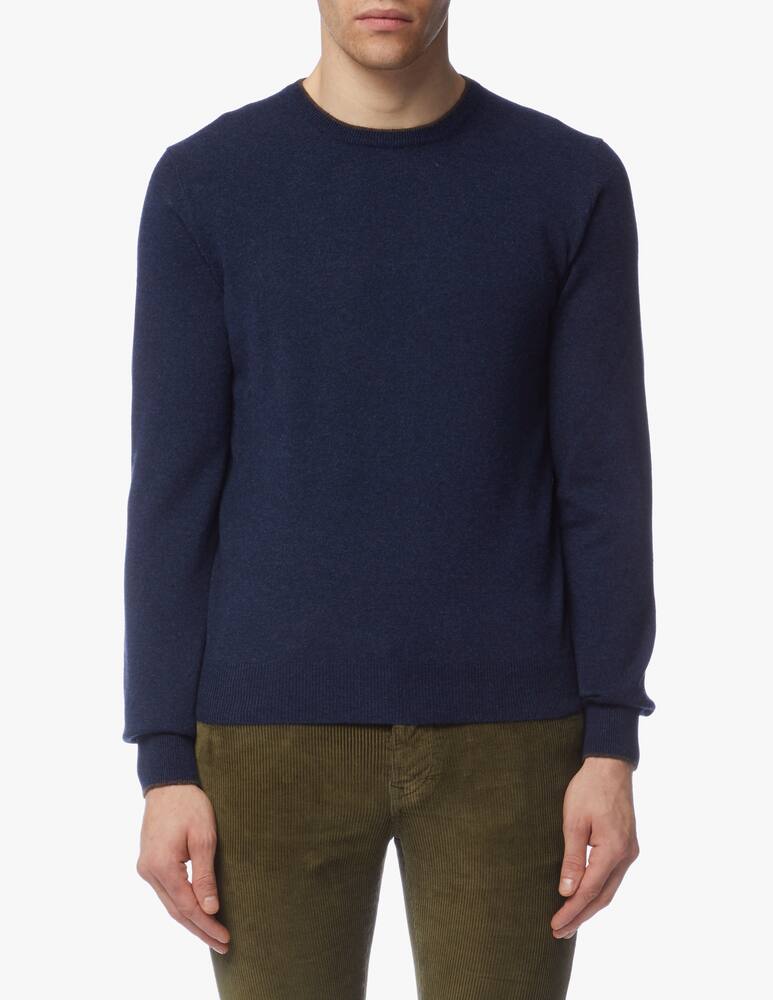 rinascente Pure Cashmere Maglia girocollo in cashmere con toppe