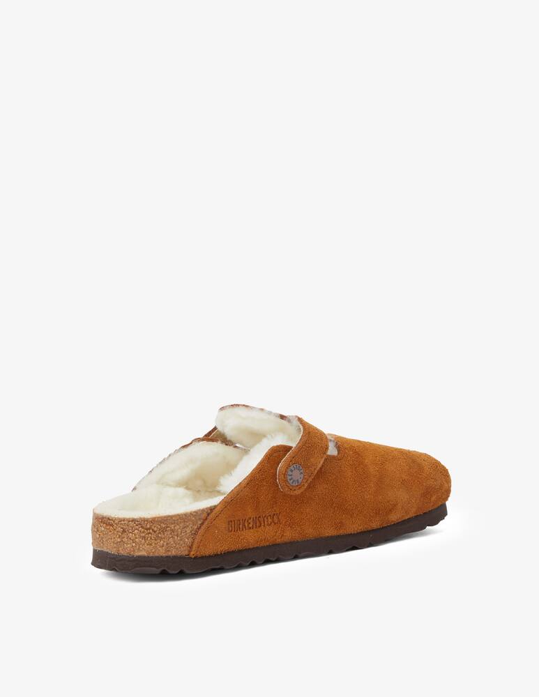 rinascente Birkenstock Boston shearling suede shoes