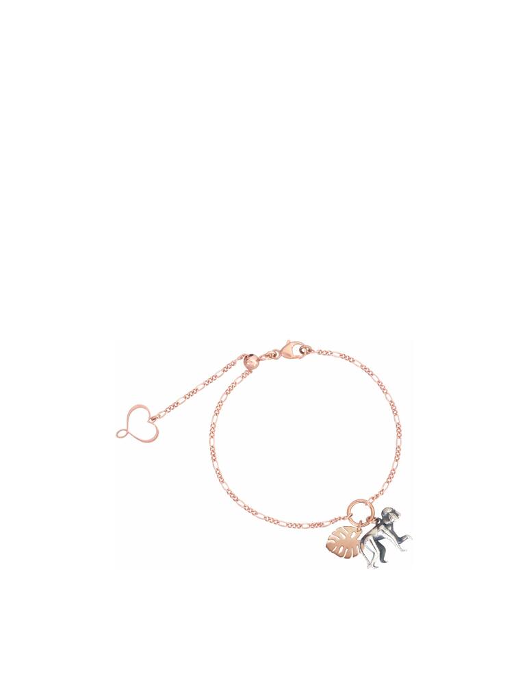 Maman et Sophie Wehearth chain bracelet with monkey and Monstera leaf - picture 1 Maman et Sophie Wehearth chain bracelet with monkey and Monstera leaf - picture 1