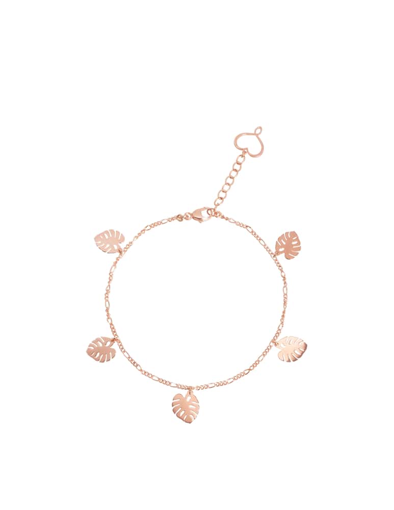 rinascente Maman et Sophie Chain bracelet with 5 Monstera leaves