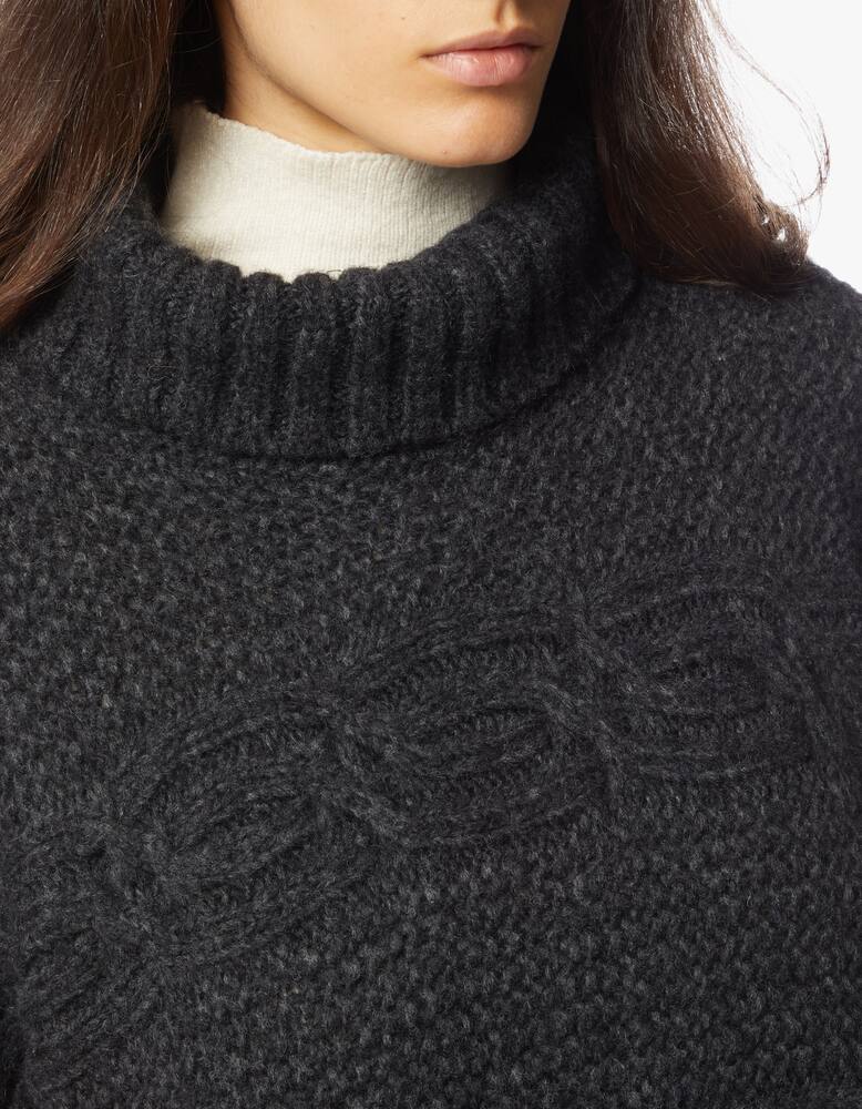 rinascente Peserico Alpaca blend turtleneck poncho