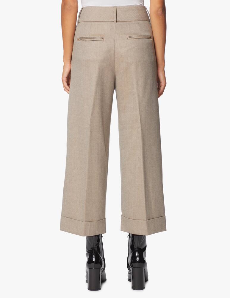 rinascente Peserico Cropped trousers lined with fleece wool 