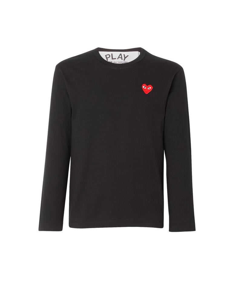 rinascente Comme des Garçons Play T-shirt play maniche lunghe con logo a cuore piccolo
