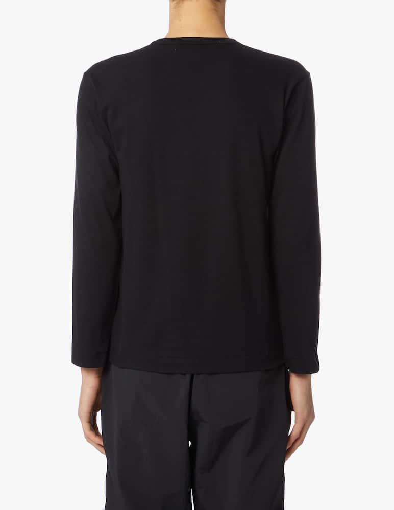 Comme des Garçons Play T-shirt play maniche lunghe con logo a cuore piccolo - immagine 3 Comme des Garçons Play T-shirt play maniche lunghe con logo a cuore piccolo - immagine 3