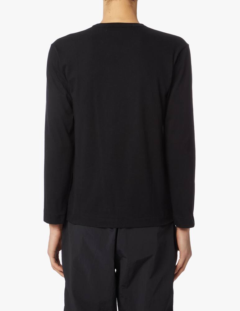 rinascente Comme des Garçons Play T-shirt play maniche lunghe con logo a cuore piccolo