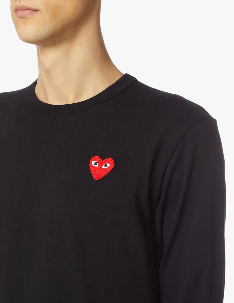 Comme des Garçons Play T-shirt play maniche lunghe con logo a cuore piccolo - immagine 4 Comme des Garçons Play T-shirt play maniche lunghe con logo a cuore piccolo - immagine 4