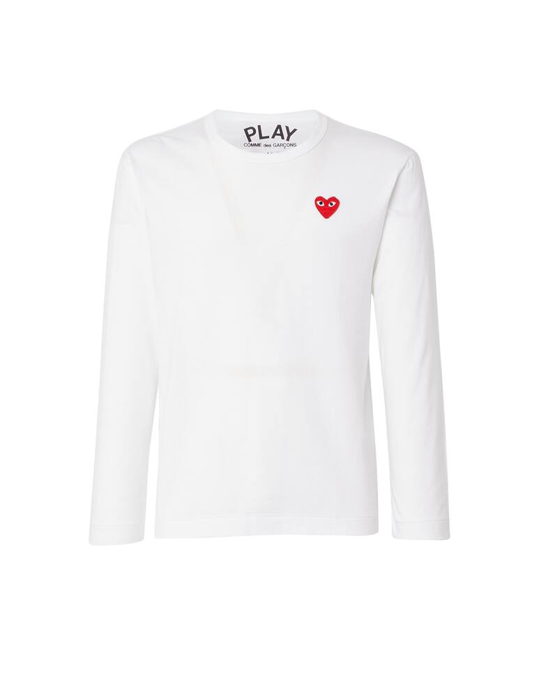 rinascente Comme des Garçons Play T-shirt play maniche lunghe logo a cuore piccolo 