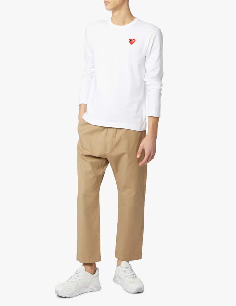 rinascente Comme des Garçons Play T-shirt play maniche lunghe logo a cuore piccolo 