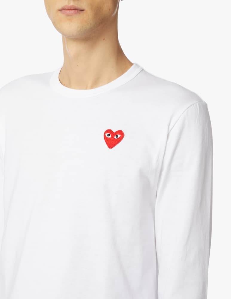 rinascente Comme des Garçons Play T-shirt play maniche lunghe logo a cuore piccolo 