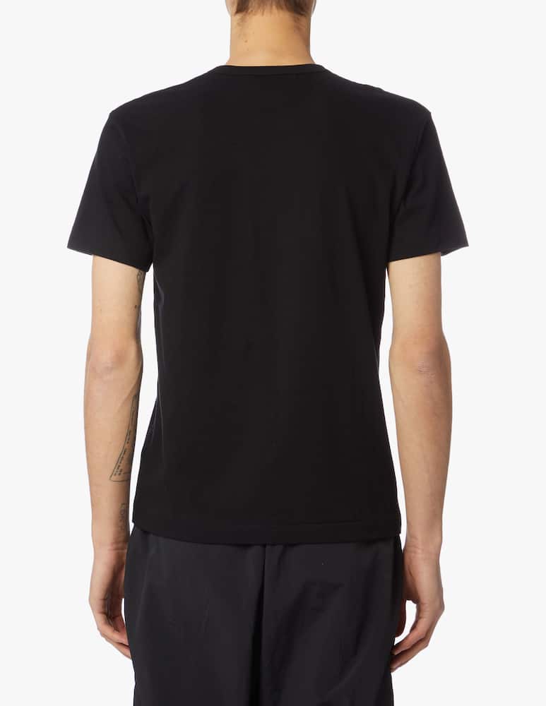 rinascente Comme des Garçons Play Play double embroidered heart t-shirt - black