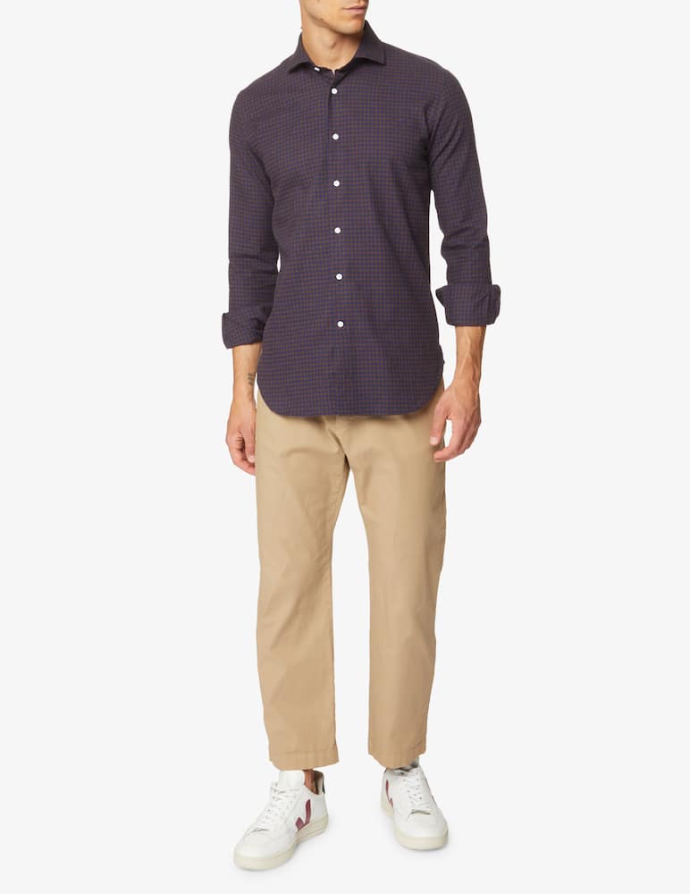 rinascente Delsiena Flannel checked shirt - Blue