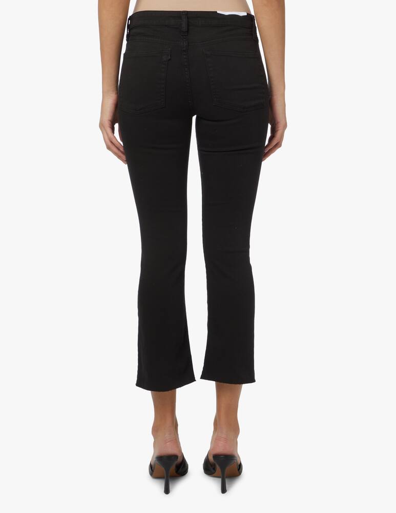 rinascente 3X1 W25 Crop boot jeans with raw hem - black