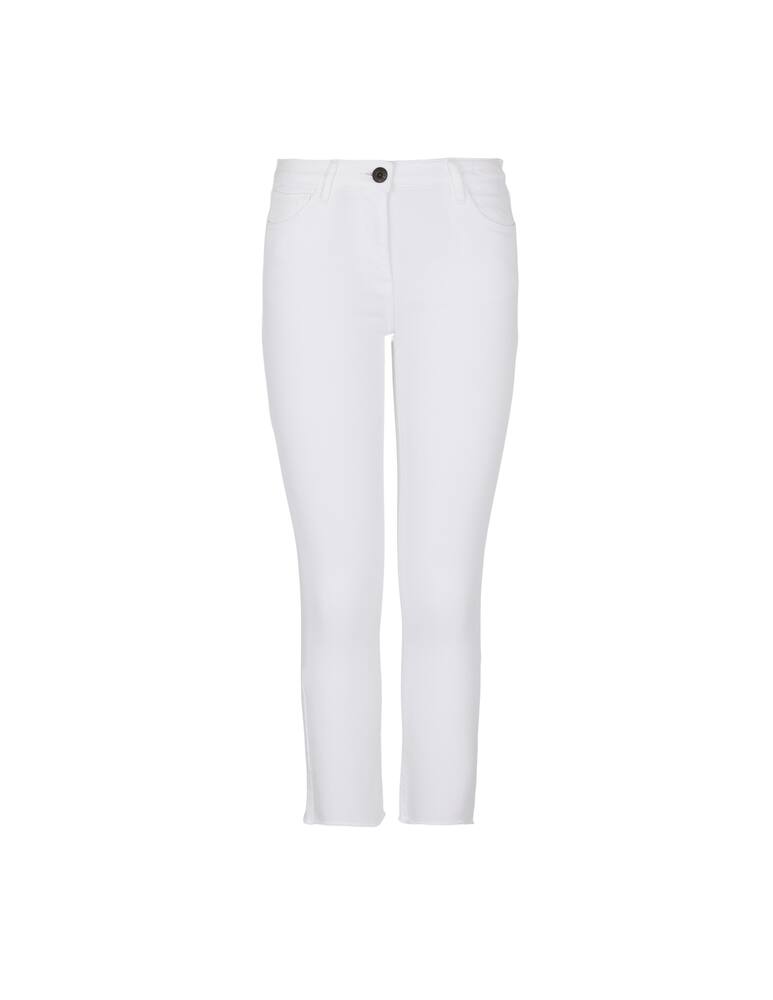 rinascente 3X1 Jeans crop a stivaletto con orlo grezzo W25 - bianco