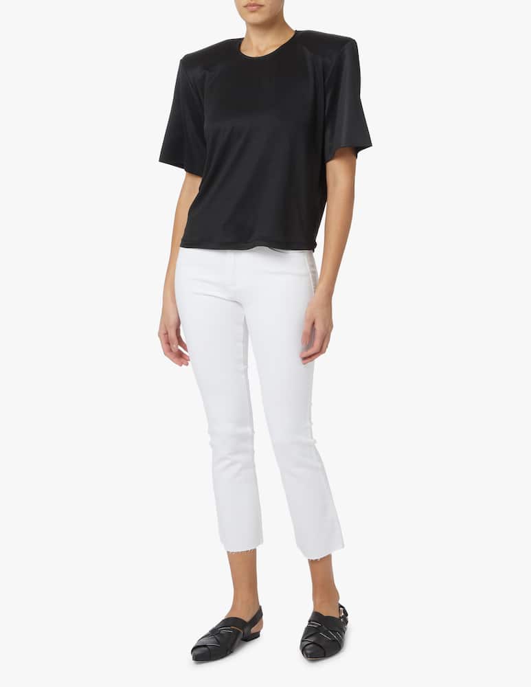 3X1 W25 Crop boot jeans with raw hem - white - picture 1